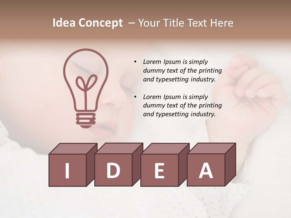 White Girl Peaceful PowerPoint Template