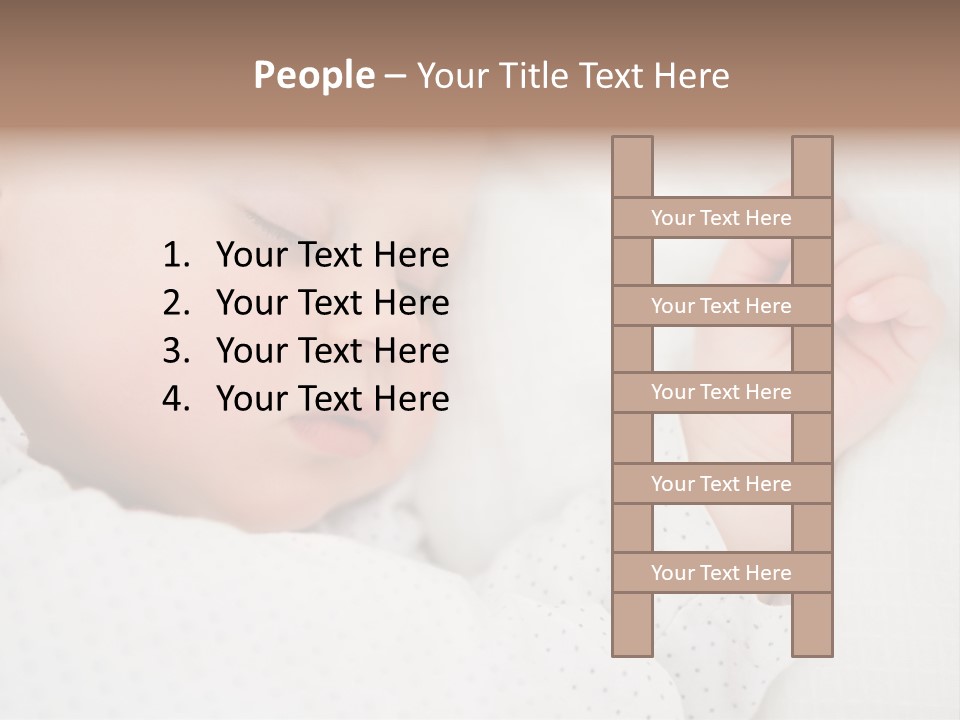 White Girl Peaceful PowerPoint Template
