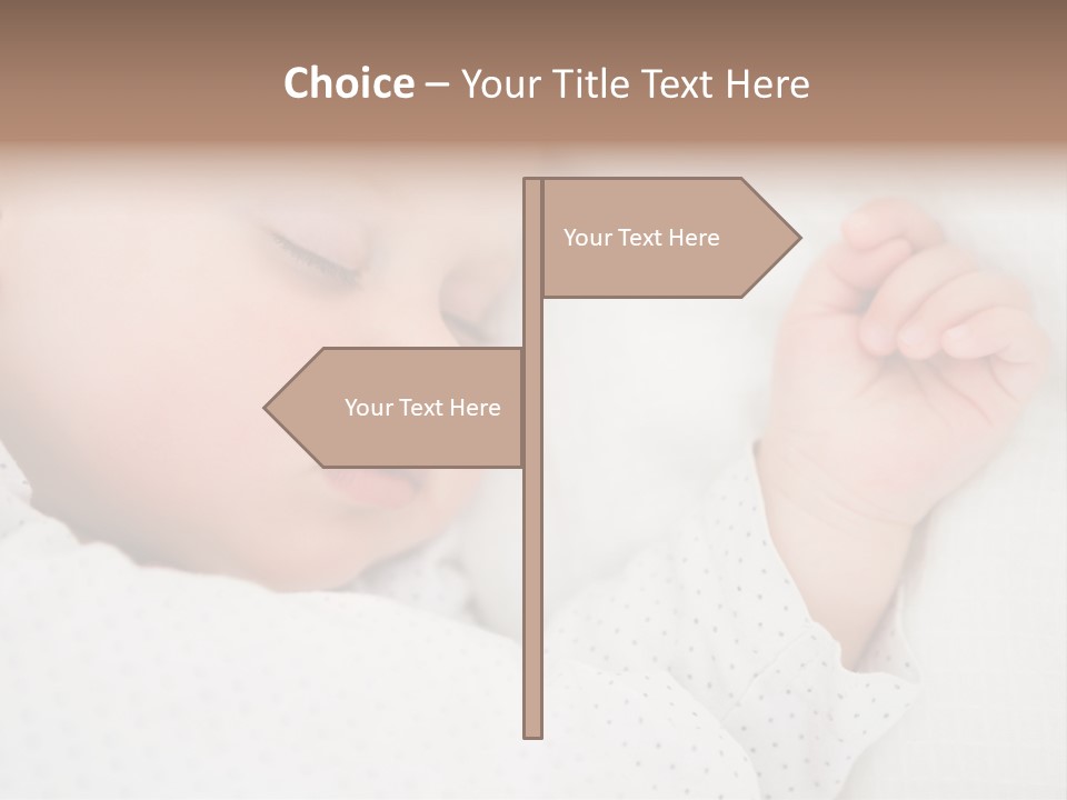 White Girl Peaceful PowerPoint Template