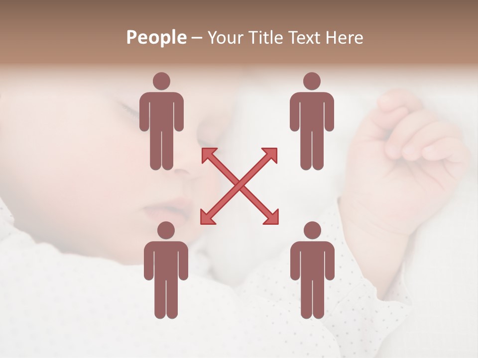 White Girl Peaceful PowerPoint Template