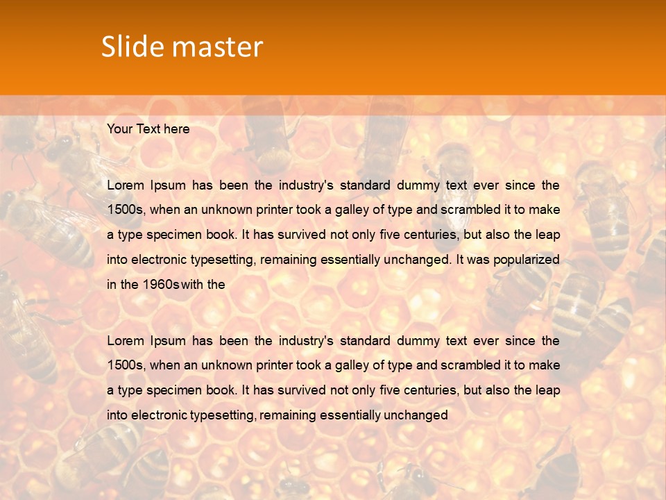 Hexagon Backgrounds Beeswax PowerPoint Template