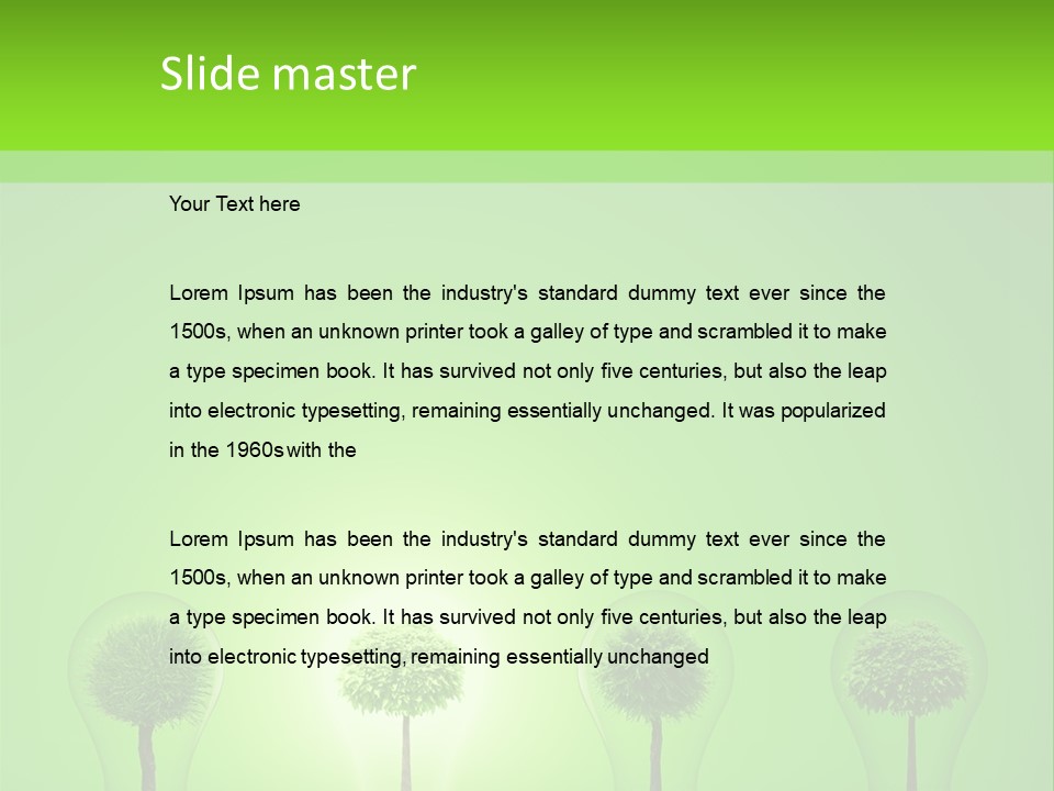 Lightbulb Grass Idea PowerPoint Template