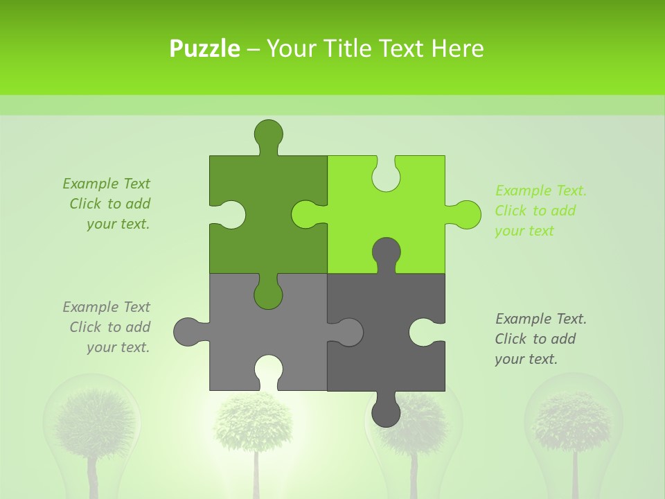 Lightbulb Grass Idea PowerPoint Template