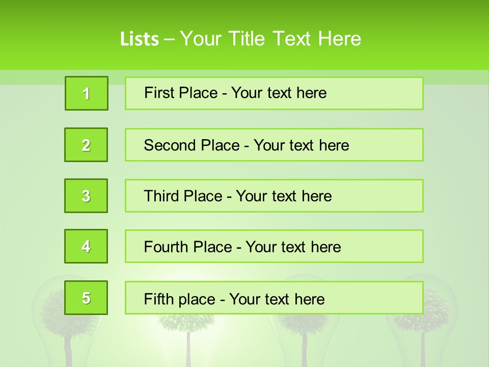 Lightbulb Grass Idea PowerPoint Template