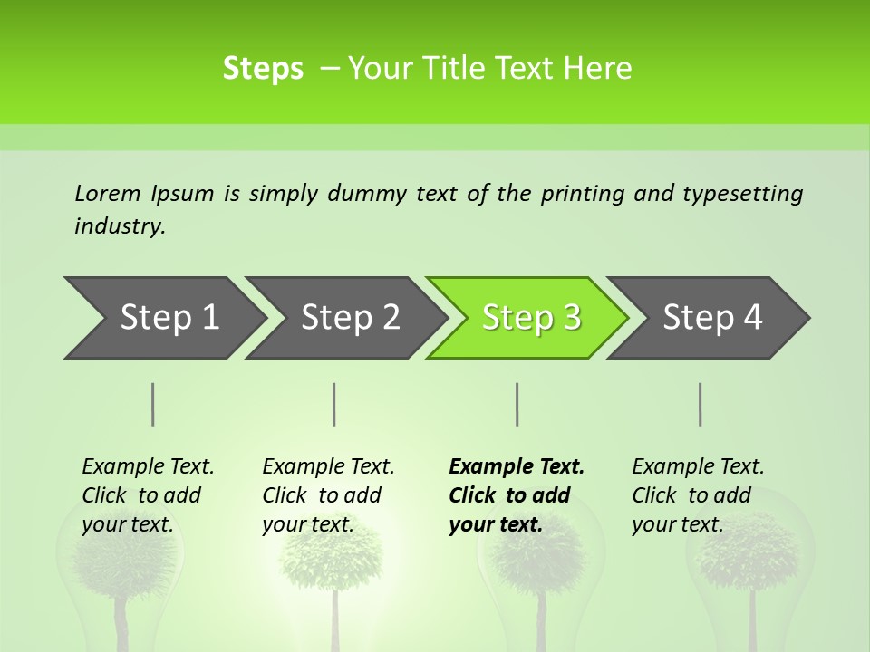 Lightbulb Grass Idea PowerPoint Template