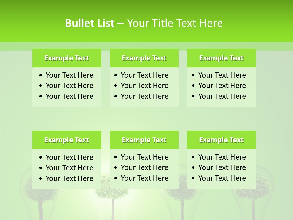 Lightbulb Grass Idea PowerPoint Template