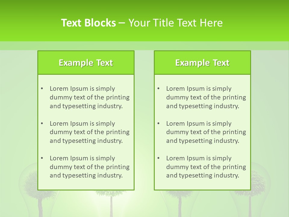 Lightbulb Grass Idea PowerPoint Template