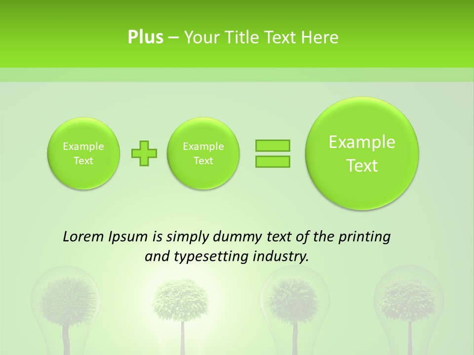 Lightbulb Grass Idea PowerPoint Template