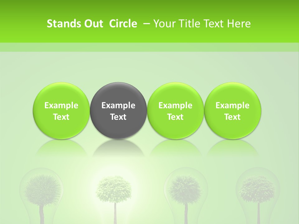 Lightbulb Grass Idea PowerPoint Template