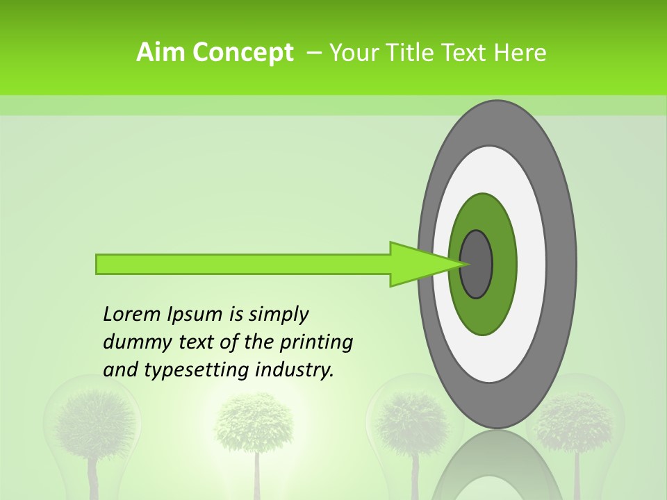 Lightbulb Grass Idea PowerPoint Template