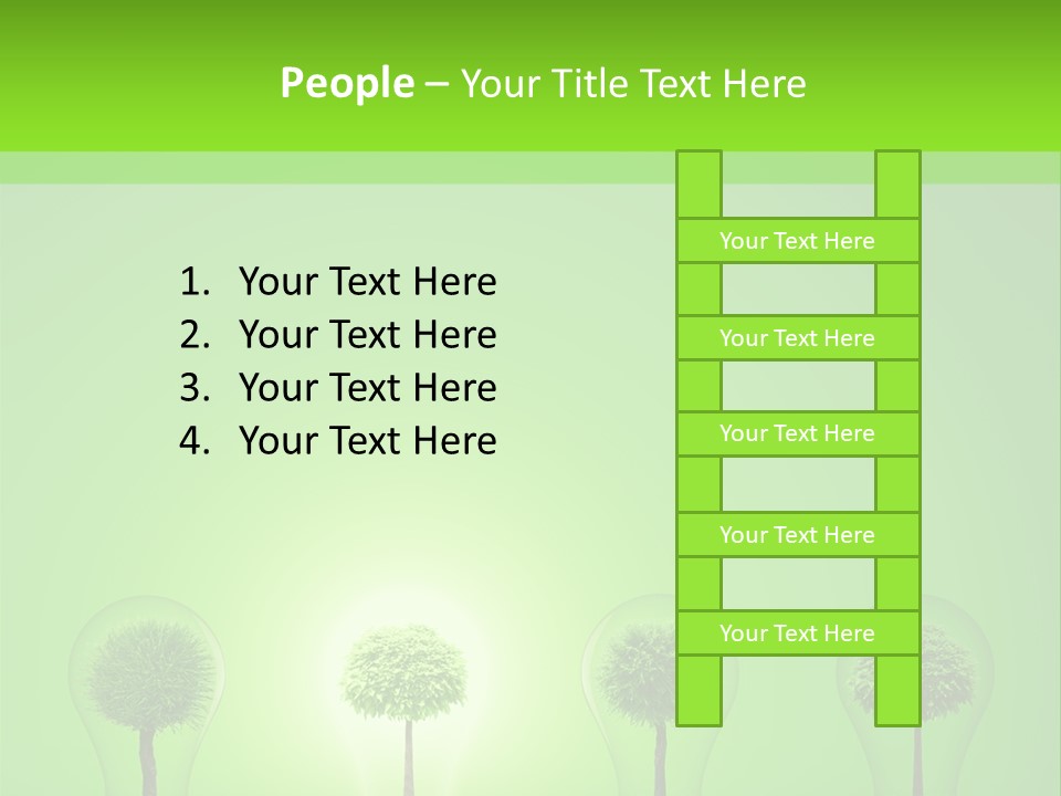 Lightbulb Grass Idea PowerPoint Template