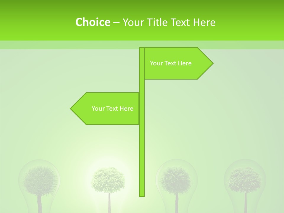 Lightbulb Grass Idea PowerPoint Template