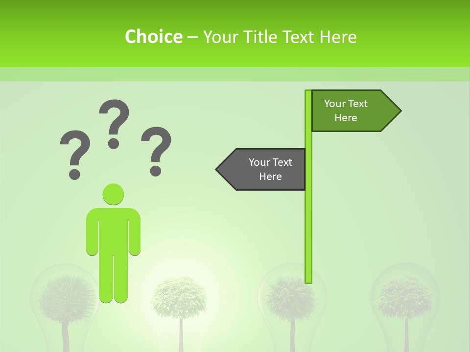 Lightbulb Grass Idea PowerPoint Template