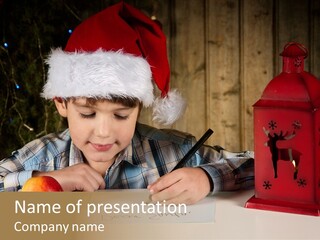 Wood Waiting Bauble PowerPoint Template