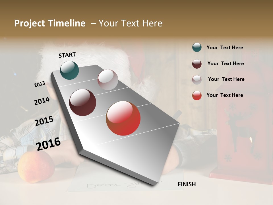 Wood Waiting Bauble PowerPoint Template