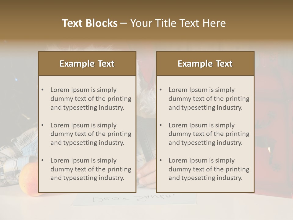 Wood Waiting Bauble PowerPoint Template