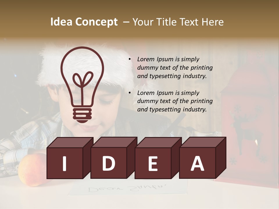 Wood Waiting Bauble PowerPoint Template