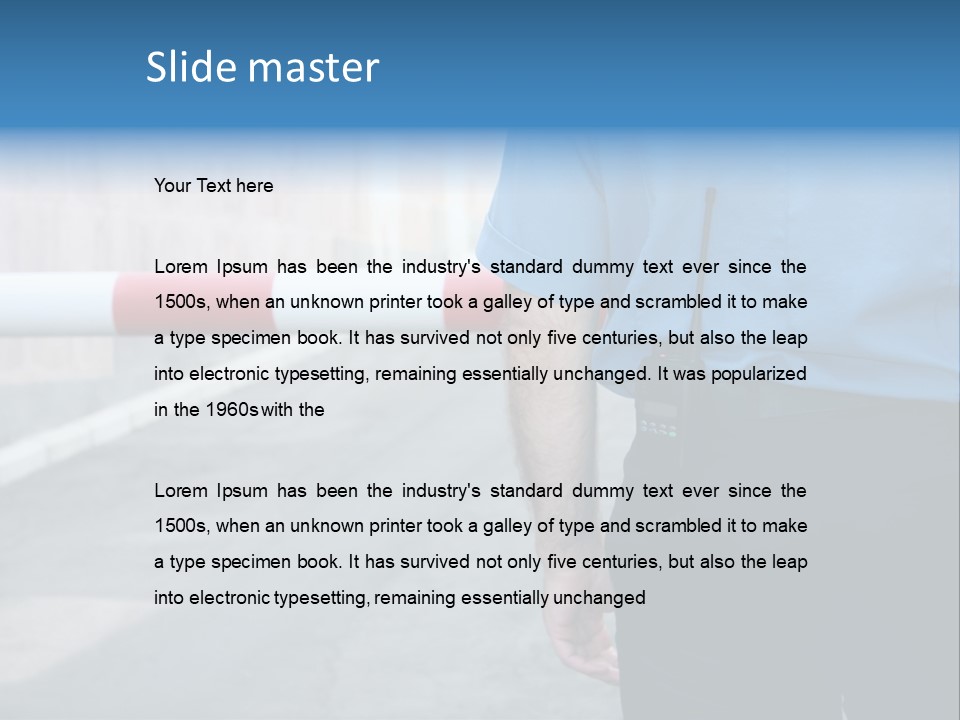 Looking Bodyguard Man PowerPoint Template