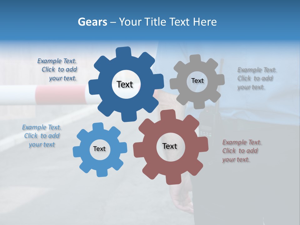 Looking Bodyguard Man PowerPoint Template