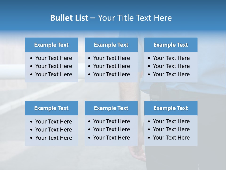 Looking Bodyguard Man PowerPoint Template