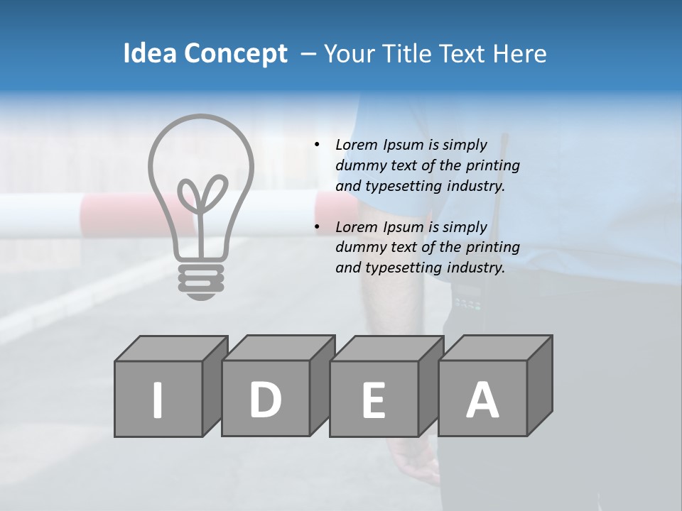 Looking Bodyguard Man PowerPoint Template