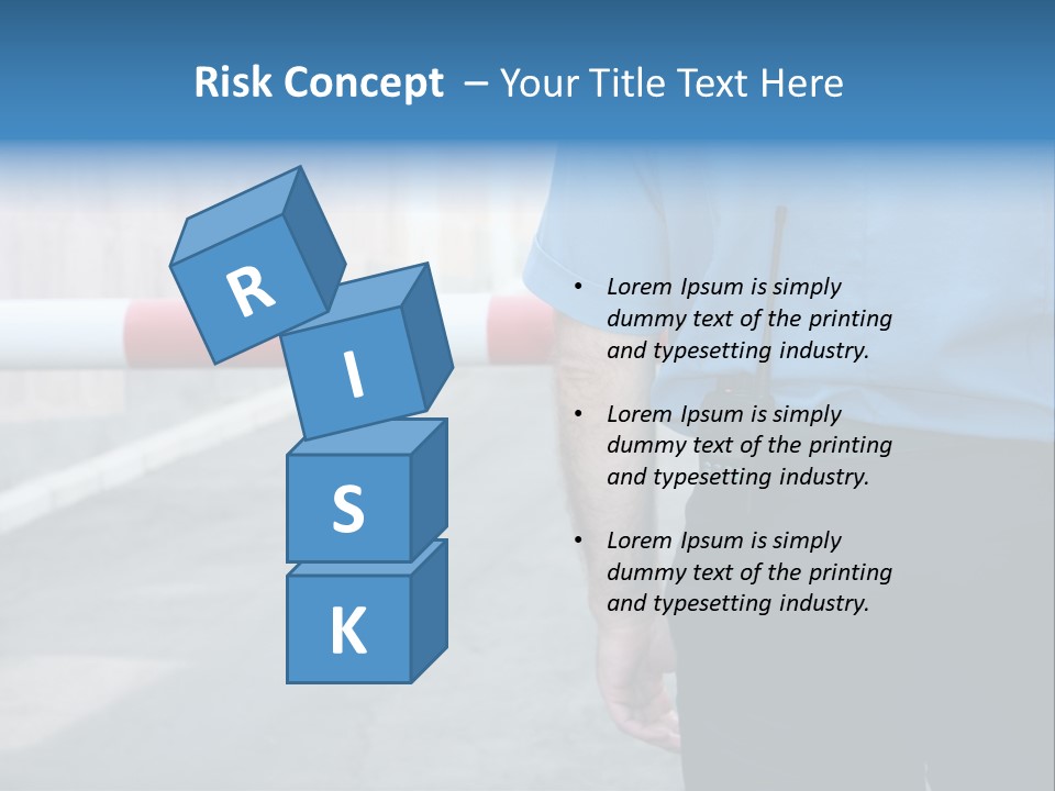 Looking Bodyguard Man PowerPoint Template