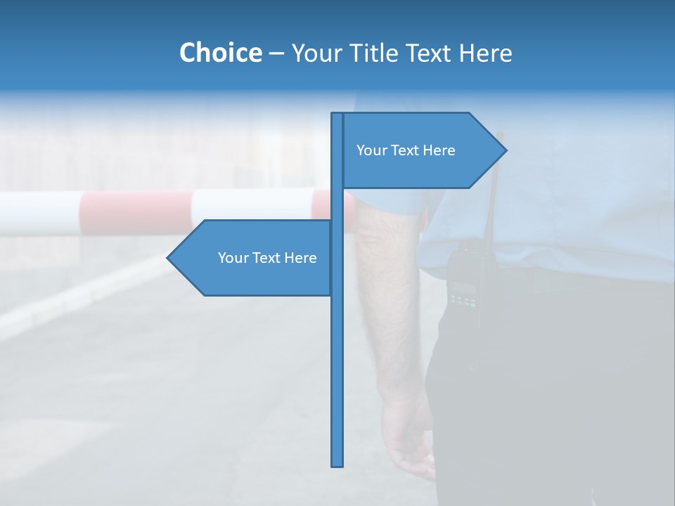 Looking Bodyguard Man PowerPoint Template