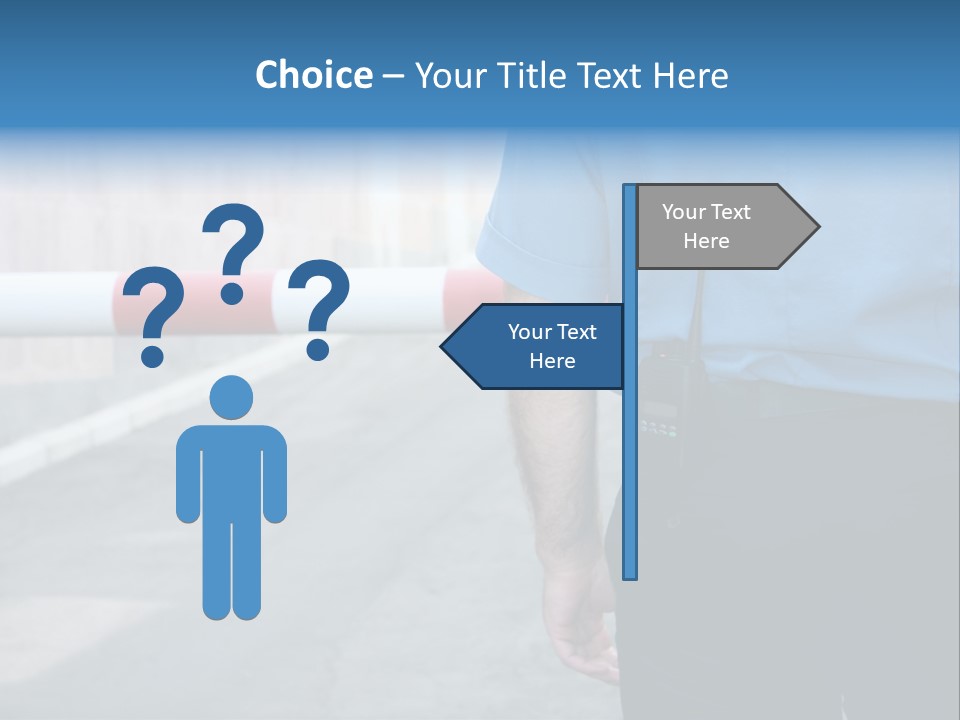 Looking Bodyguard Man PowerPoint Template