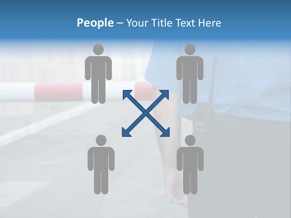 Looking Bodyguard Man PowerPoint Template