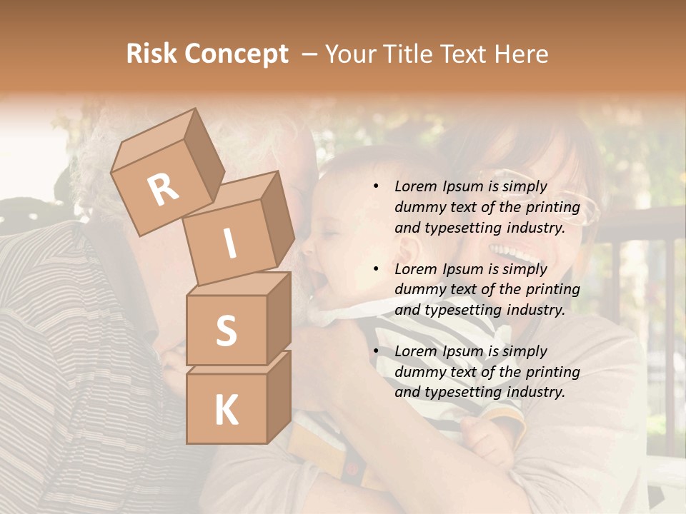 Grandchild Happy Generations PowerPoint Template