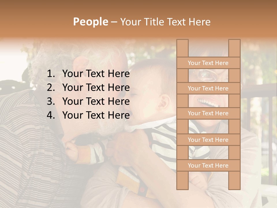 Grandchild Happy Generations PowerPoint Template