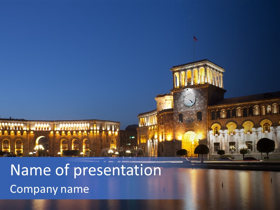 City Armenia Asia PowerPoint Template