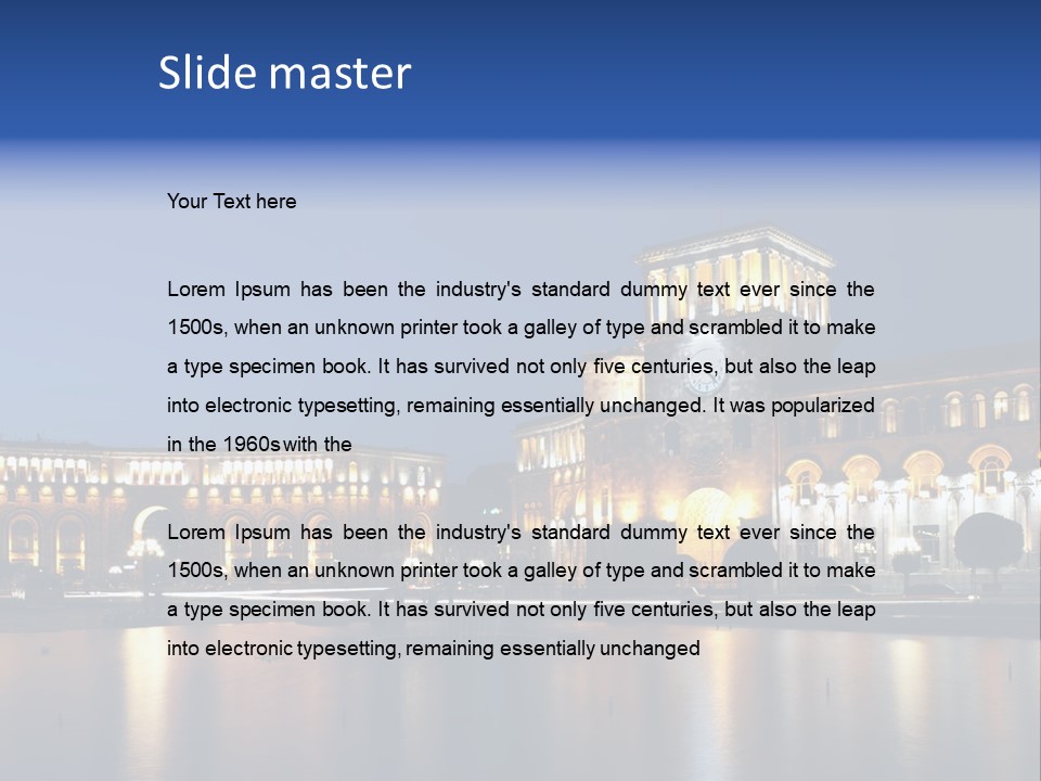 City Armenia Asia PowerPoint Template