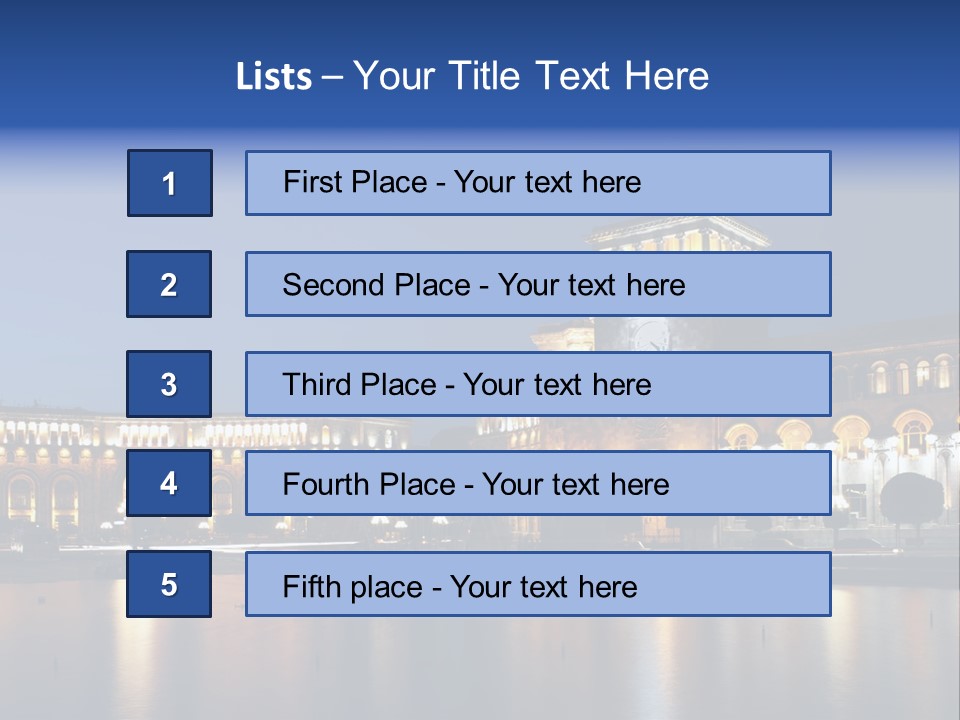 City Armenia Asia PowerPoint Template