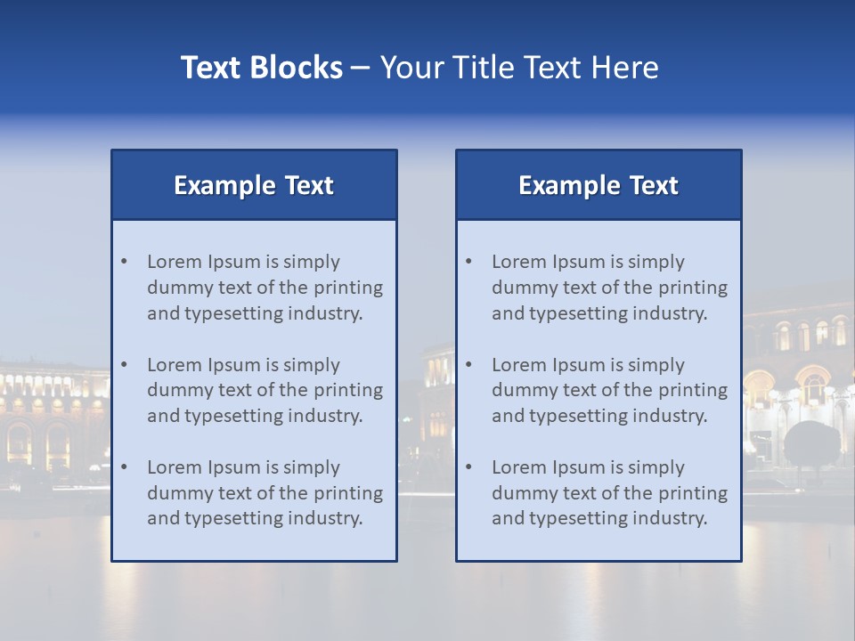 City Armenia Asia PowerPoint Template