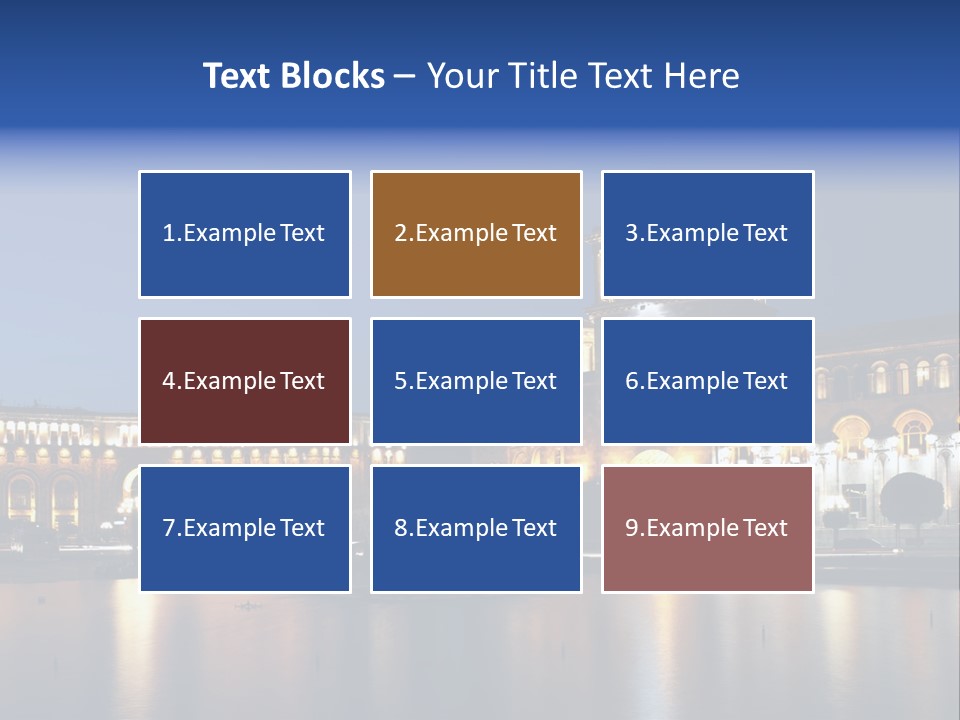 City Armenia Asia PowerPoint Template