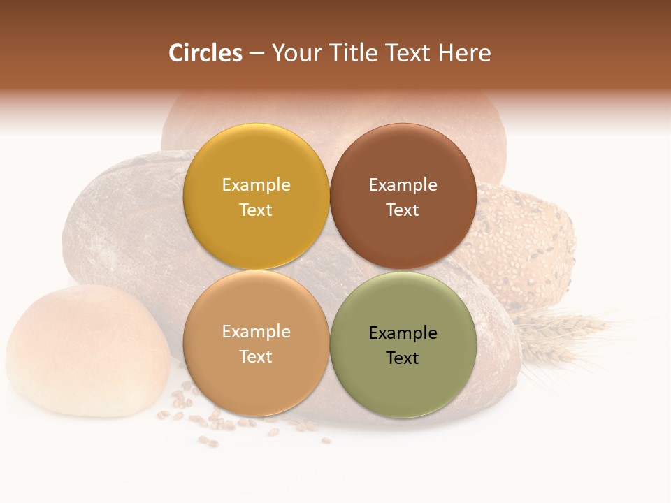 A Group Of Breads On A White Background PowerPoint Template