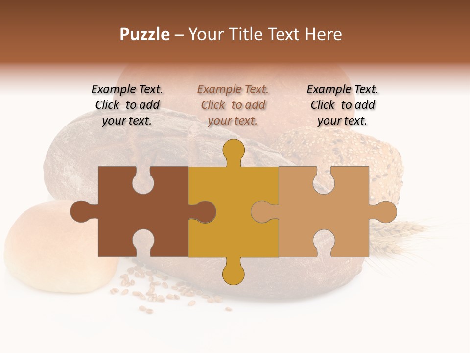 A Group Of Breads On A White Background PowerPoint Template