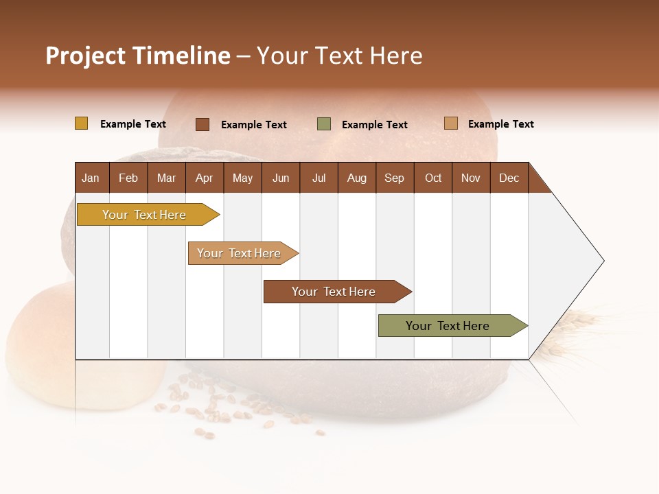 A Group Of Breads On A White Background PowerPoint Template