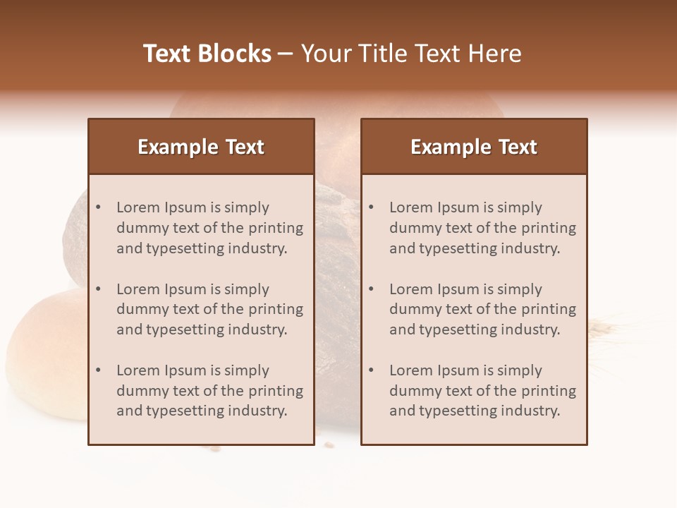 A Group Of Breads On A White Background PowerPoint Template