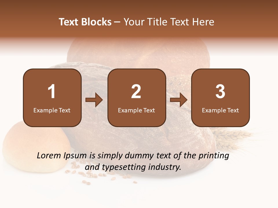 A Group Of Breads On A White Background PowerPoint Template