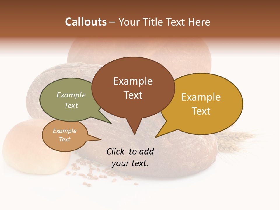 A Group Of Breads On A White Background PowerPoint Template