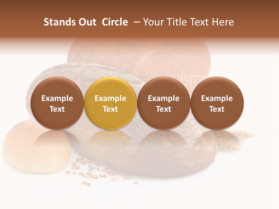 A Group Of Breads On A White Background PowerPoint Template
