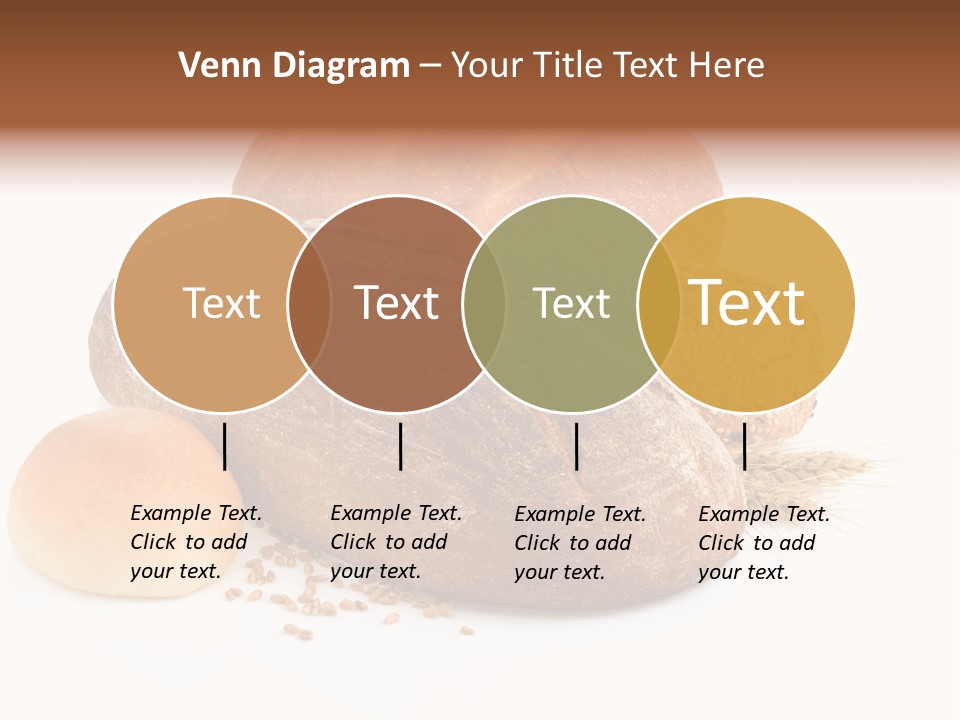 A Group Of Breads On A White Background PowerPoint Template