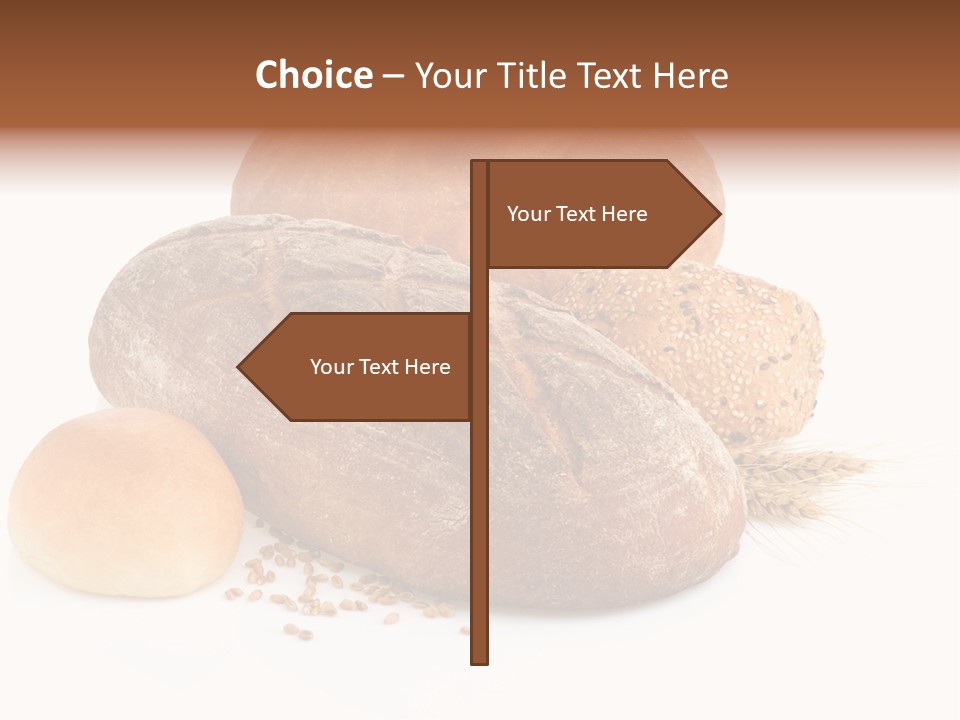 A Group Of Breads On A White Background PowerPoint Template