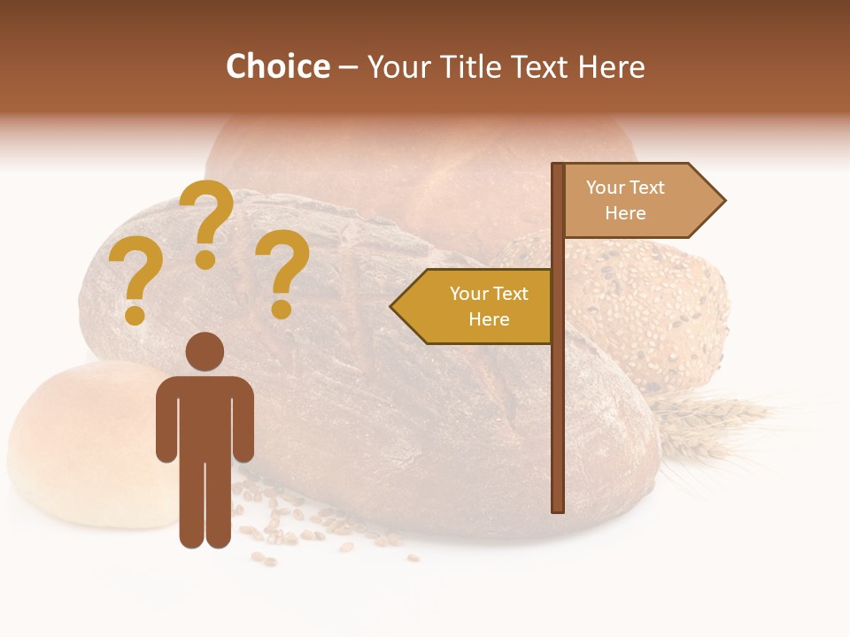 A Group Of Breads On A White Background PowerPoint Template