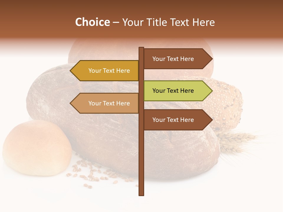 A Group Of Breads On A White Background PowerPoint Template