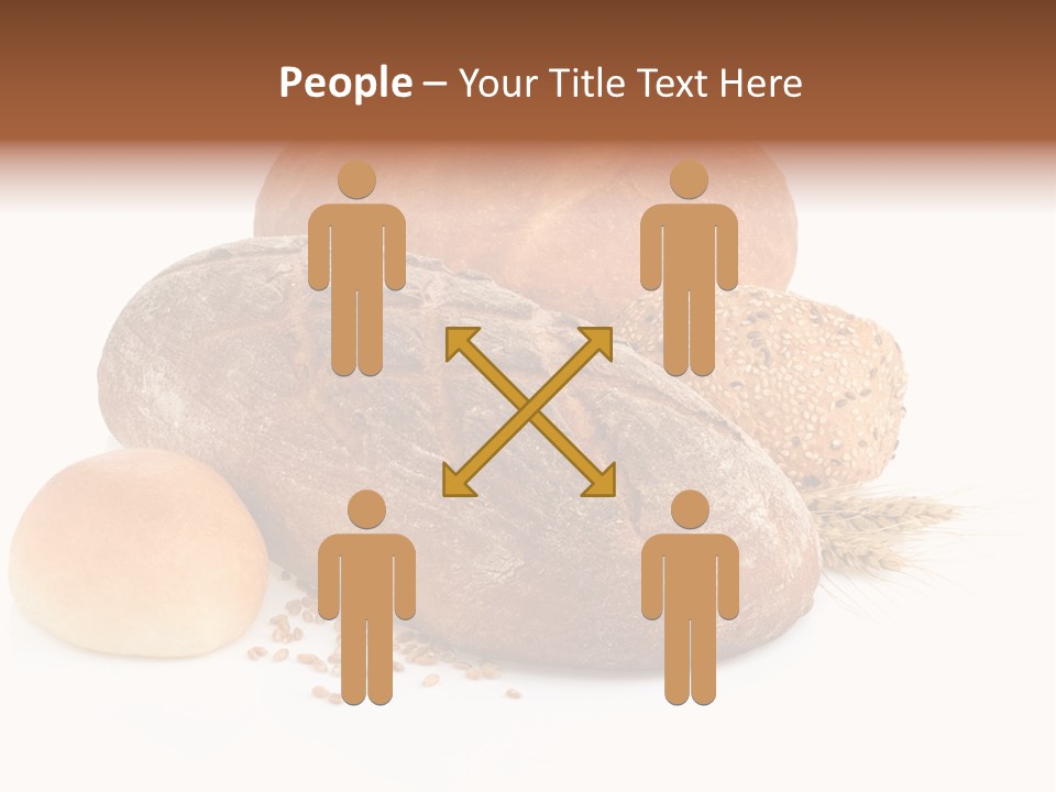 A Group Of Breads On A White Background PowerPoint Template