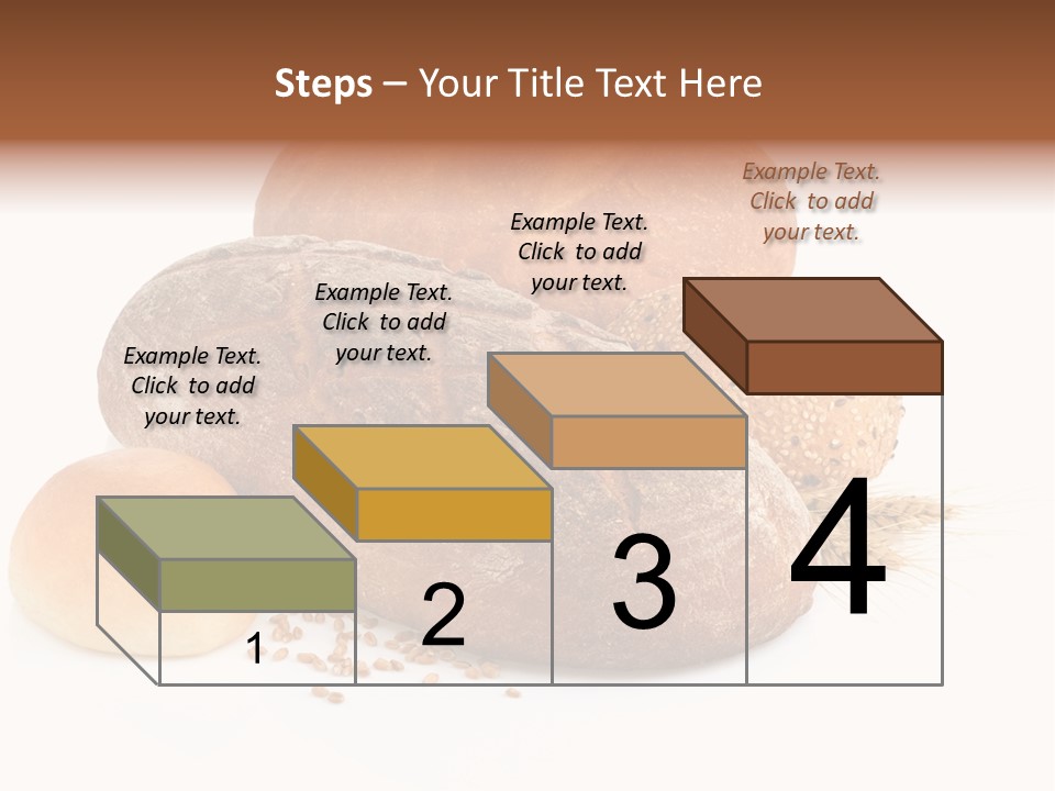 A Group Of Breads On A White Background PowerPoint Template