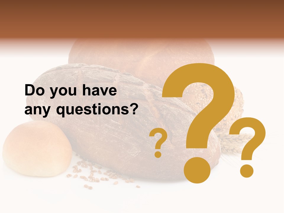 A Group Of Breads On A White Background PowerPoint Template